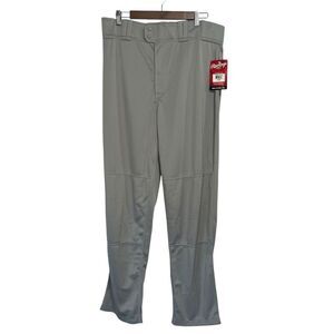 Rawlings Baseball Pants Mens Large Adult PP350MR Relaxed Fit Gray Pro Dri